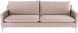 Anders Triple Seat Sofa (Blush with Silver Legs)