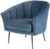 Aria Single Seat Sofa (Dusty Blue with Black Legs)