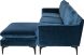 Anders Sectional Sofa (Midnight Blue with Black Legs)