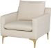 Anders Single Seat Sofa (Sand with Gold Legs)