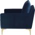 Anders Single Seat Sofa (Midnight Blue with Gold Legs)