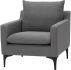 Anders Single Seat Sofa (Slate Grey with Black Legs)