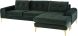 Colyn Sectional Sofa (Emerald Green with Gold Legs)