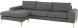 Colyn Sectional Sofa (Shale Grey with Gold Legs)