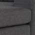 Colyn Sofa Sectionnel (Tweed Gris Foncé avec Pattes Dorées)
