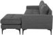 Colyn Sectional Sofa (Dark Grey Tweed with Black Legs)