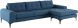 Colyn Sectional Sofa (Lagoon Blue with Black Legs)