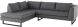 Janis Sectional Sofa (Left - Dark Grey Tweed with Black Legs)