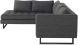 Janis Sectional Sofa (Left - Dark Grey Tweed with Black Legs)