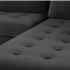 Janis Sectional Sofa (Right - Shadow Grey with Black Legs)