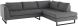 Janis Sectional Sofa (Right - Dark Grey Tweed with Black Legs)