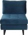 Janis Seat Armless Sofa (Narrow - Midnight Blue with Black Legs)