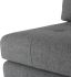 Janis Seat Sofa sans Accoudoirs (Étroit - Gris Argile avec Pattes Noires)