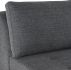 Janis Seat Sofa sans Accoudoirs (Etroit - Tweed Gris Foncé avec Pattes Noires)