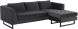 Matthew Sectional Sofa (Shadow Grey with Black Legs)