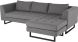 Matthew Sectional Sofa (Shale Grey with Black Legs)