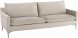 Anders Triple Seat Sofa (Nude with Silver Legs)