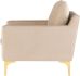 Anders Single Seat Sofa (Nude with Gold Legs)