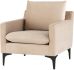 Anders Single Seat Sofa (Nude with Black Legs)