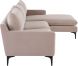 Anders Sectional Sofa (Blush with Black Legs)