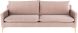 Anders Triple Seat Sofa (Blush with Gold Legs)