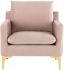 Anders Single Seat Sofa (Blush with Gold Legs)
