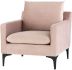 Anders Single Seat Sofa (Blush with Black Legs)