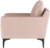 Anders Single Seat Sofa (Blush with Black Legs)