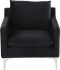 Anders Single Seat Sofa (Black with Silver Legs)