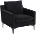 Anders Single Seat Sofa (Black with Black Legs)