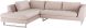 Janis Sectional Sofa (Left - Blush with Silver Legs)