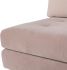 Janis Seat Armless Sofa (Wide - Blush with Black Legs)