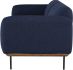 Benson Triple Seat Sofa (True Blue with Black Legs)