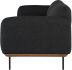 Benson Triple Seat Sofa (Charcoal with Black Legs)