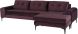 Colyn Sectional Sofa (Mulberry with Black Legs)