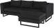 Matthew Sectional Sofa (Coal with Black Legs)