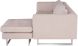 Matthew Sectional Sofa (Mauve with Silver Legs)