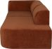 Isla Triple Seat Sofa (LHF - Terra Cotta with Black Legs)