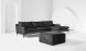 Anders Sectional Sofa (Salt & Pepper with Black Legs)