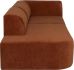 Isla Triple Seat Sofa (RHF - Terra Cotta with Black Legs)