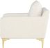 Anders Single Seat Sofa (Coconut with Gold Legs)