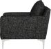 Anders Single Seat Sofa (Salt & Pepper with Silver Legs)