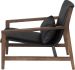 Bethany Occasional Chair (Black Leather with Walnut Frame)