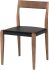 Ameri Dining Chair (Black Leather with Walnut Frame)