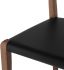 Ameri Dining Chair (Black Leather with Walnut Frame)