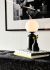 Carina Table Lamp (Black with White Shade)