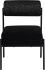 Marni Dining Chair (Salt and Pepper with Black Velour Seat)