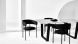 Catrine Dining Table (White with Black Legs)