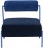Marni Occasional Chair (Sapphire Velour with Dusk Velour Seat)