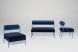Marni Occasional Chair (Sapphire Velour with Dusk Velour Seat)